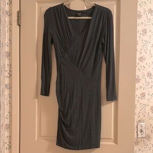 Laundry by Shelli Segal Ruched Stretch Bodycon Longsleeve Dress